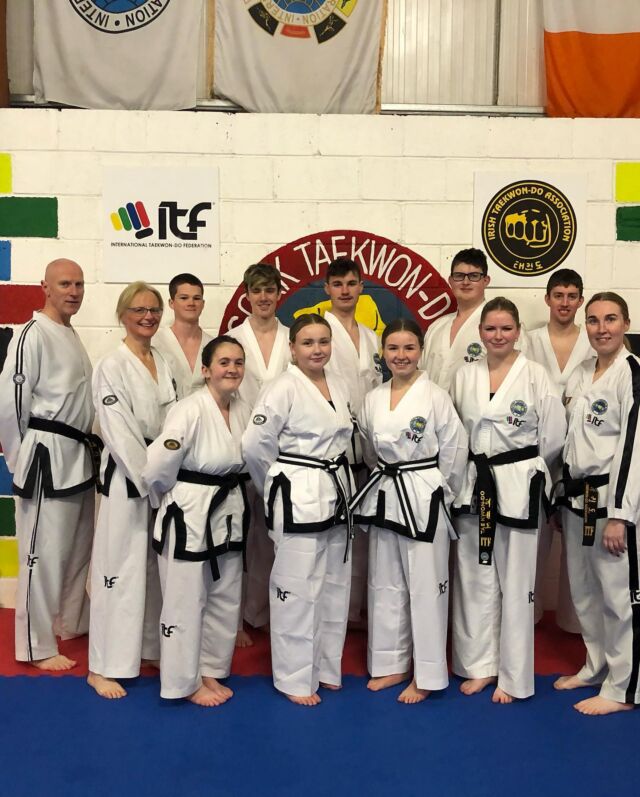 A big congratulations to Alex Neff, Fiona O Callaghan, Jakub Orlowski, Rachel Wallace & Ellie Sheehan on their promotion to 1st Degree Black Belt 🥋 

It is a long standing tradition in our club that you receive your black belt for the first time in front of the whole club 👏🏼 a big well done to this gang and the start of a new, exciting chapter ✨